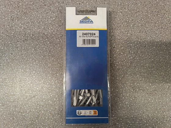 Boite de 50 vis alu zinc auto perceuses pour bac acier Ondofix Galva diamètre 10mm - SEDPA — vue 2