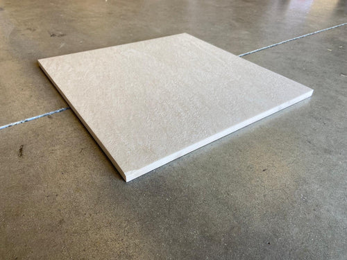 Carrelage extérieur grès cérame rectifié structuré couleur calcite - gamme Kobe ref F844 - 60x60cm - Ep= 20mm - Novoceram