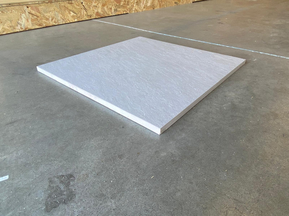 Carrelage extérieur grès cérame rectifié couleur perle - gamme Samsara ref E636 - 60x60cm -  Ep=20mm - Novoceram