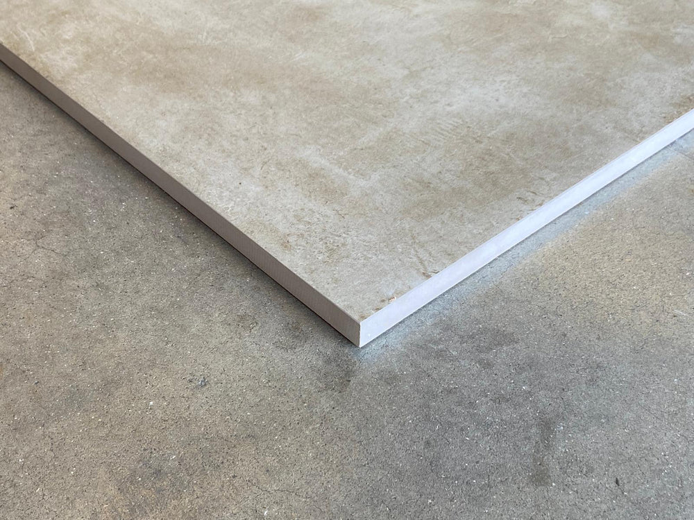 Carrelage extérieur grès cérame rectifié structuré couleur sable - gamme Matic ref L169 - 60x60cm - Ep= 20mm - Novoceram