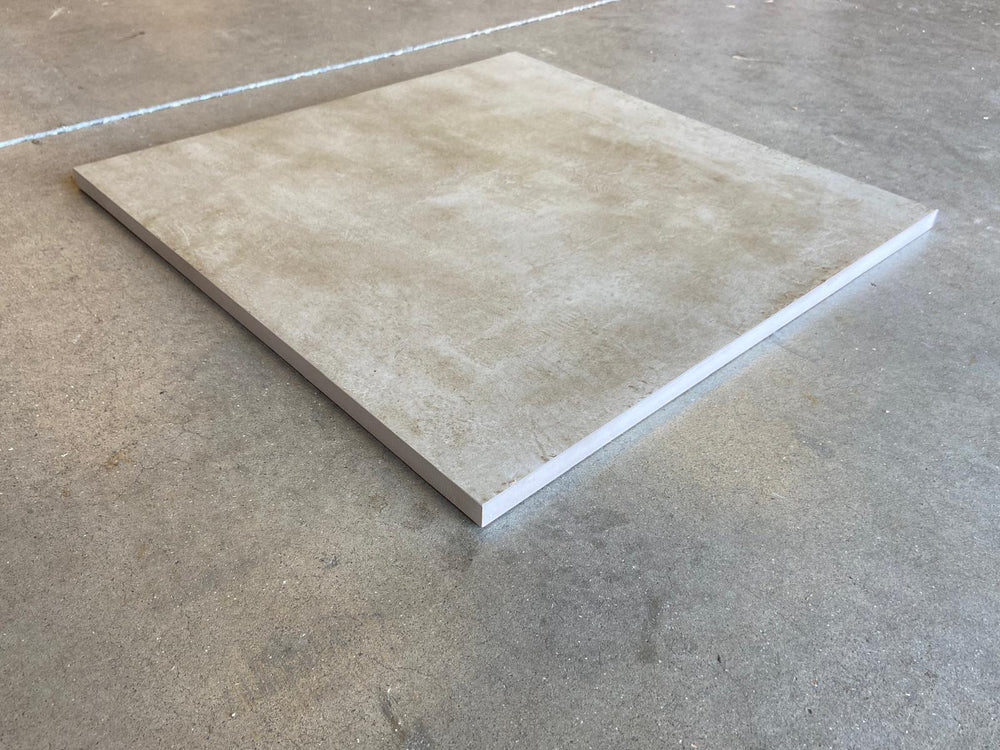 Carrelage extérieur grès cérame rectifié structuré couleur sable - gamme Matic ref L169 - 60x60cm - Ep= 20mm - Novoceram