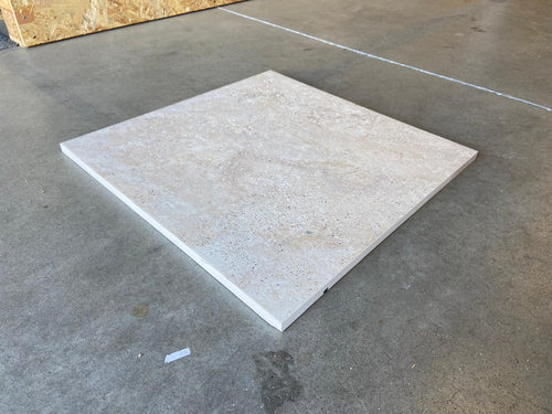 Carrelage extérieur grès cérame rectifié structuré couleur Natural - gamme Tiber ref H093 - 60x60cm - Ep= 20mm - Novoceram