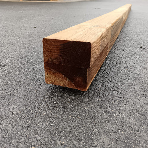 Poteau pin marron classe 4 - 90x90 - L=3m