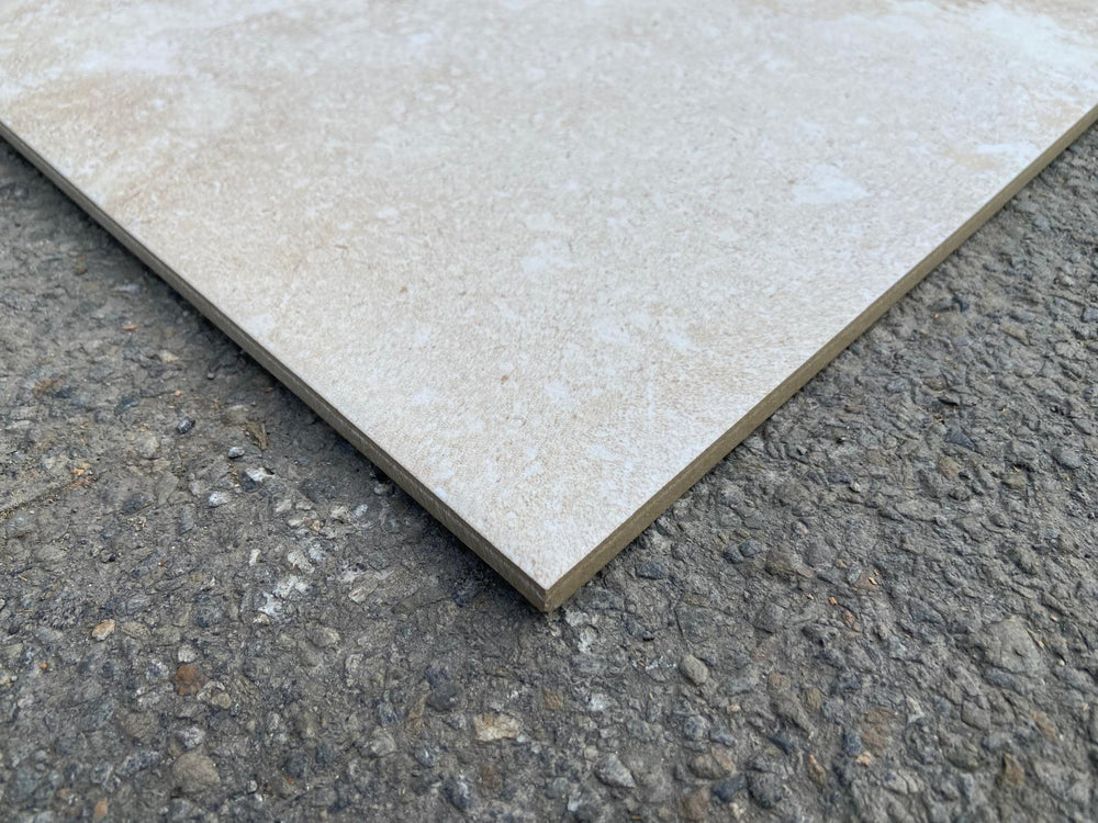 Carrelage grès cérame - Pierre de travertin P50 - 40x60cm - Ep=10mm - Parefeuille Provence