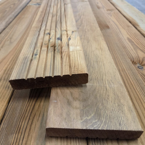 Lame de terrasse pin impregné marron classe 4 Cancun - 28x145 - L=4m