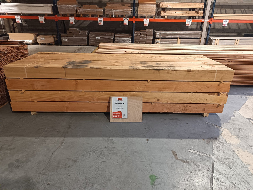 Poteau douglas - 120x120 - L=3m