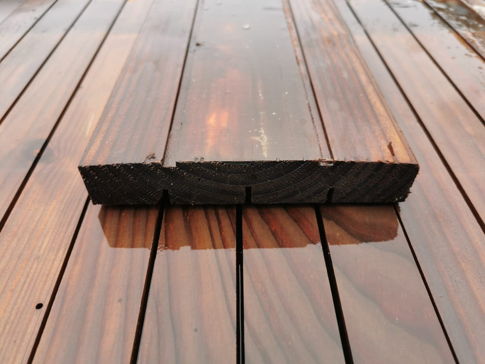 Lame de terrasse douglas bombée - 27x145 - L=3m