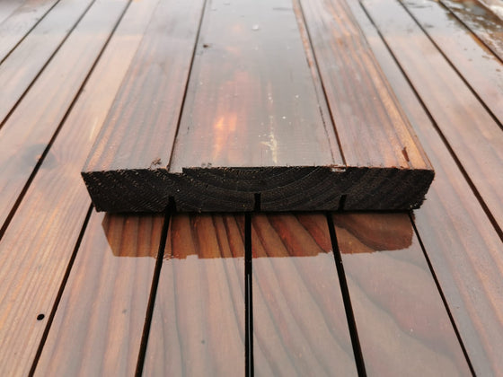 Lame de terrasse douglas bombée classe 3 - 27x145