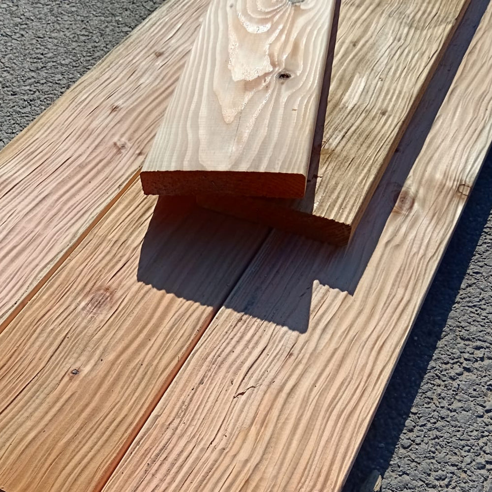 Lame de terrasse douglas finition déstructurée - 27x145 - L=3m