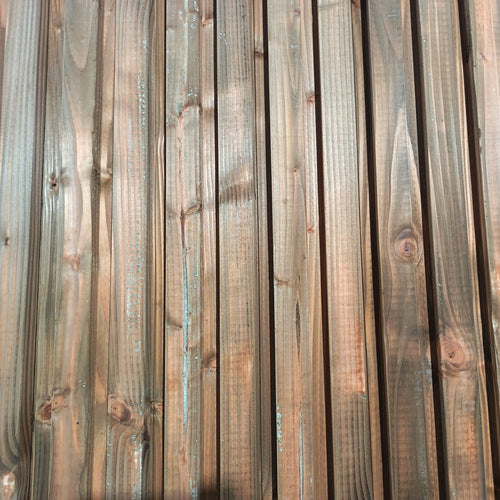 Bardage douglas faux-claire-voie classe 3 Marron - 44x135 - L=4m (profil Vibrato XL)