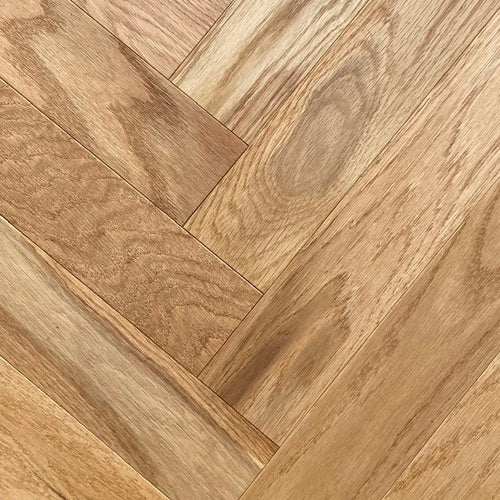 Contrecollé Bâton Rompu chêne européen verni incolore - 600 x 90 x 14/3 mm (24 lames / botte)