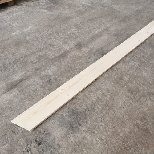 Planche épicéa biseautée 2 bouts non traité - brut de sciage - 18x150 - L=2,65m