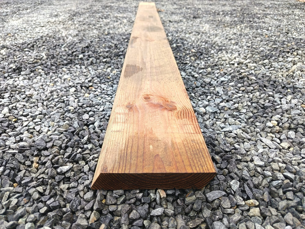 Lame de terrasse biseautée pin classe 4 bronze - 27x145 - L=2,1m