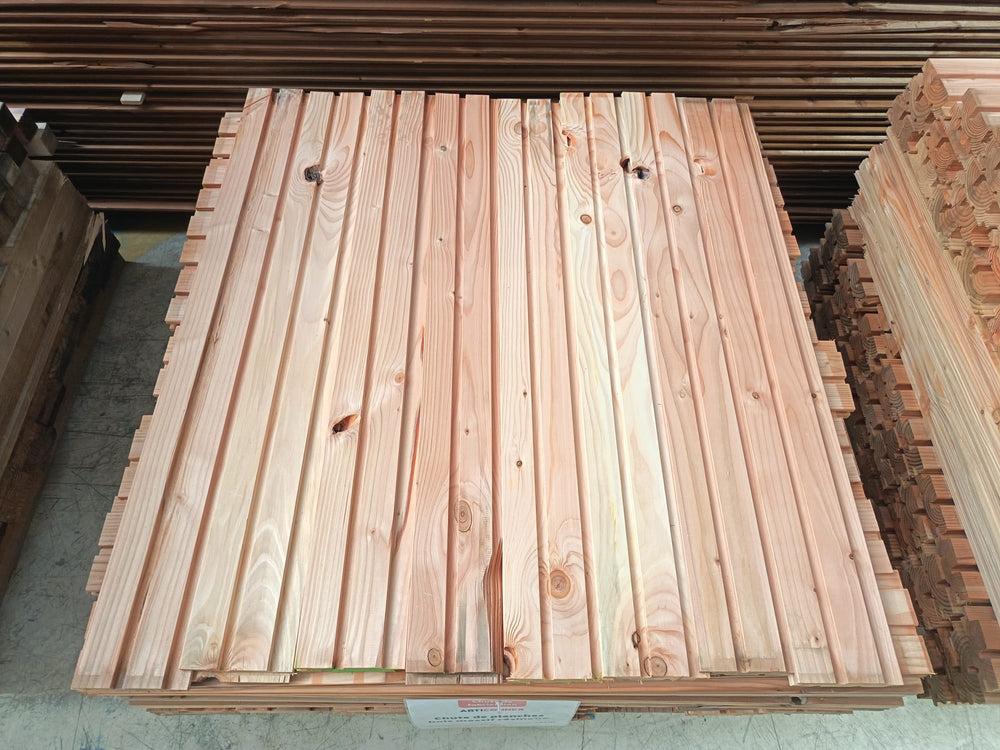 Chute de bardage bois massif résineux - sections variables - L=env 96cm