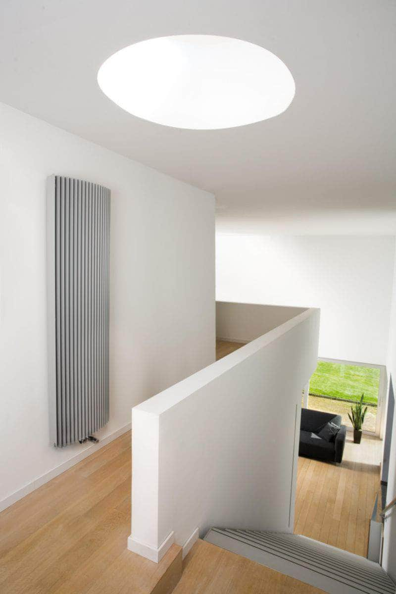 Chauffage  -  Radiateur Jaga Iguana Arco déco eau chaud vertical H.180 L.29_791W_RAL9016 BLANC MAT SATINE ARCW180029333MM