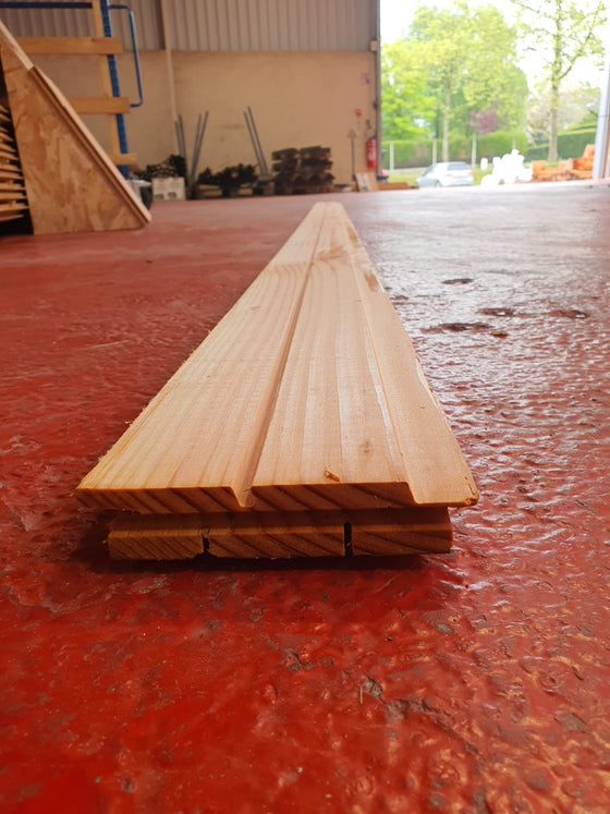 Bardage douglas classe 3 - 28x125 - L=4m (profil Arioso) — vue 3