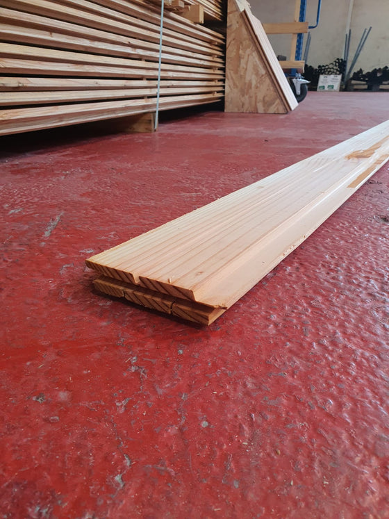 Bardage douglas classe 3 - 28x125 - L=4m (profil Arioso) — vue 2