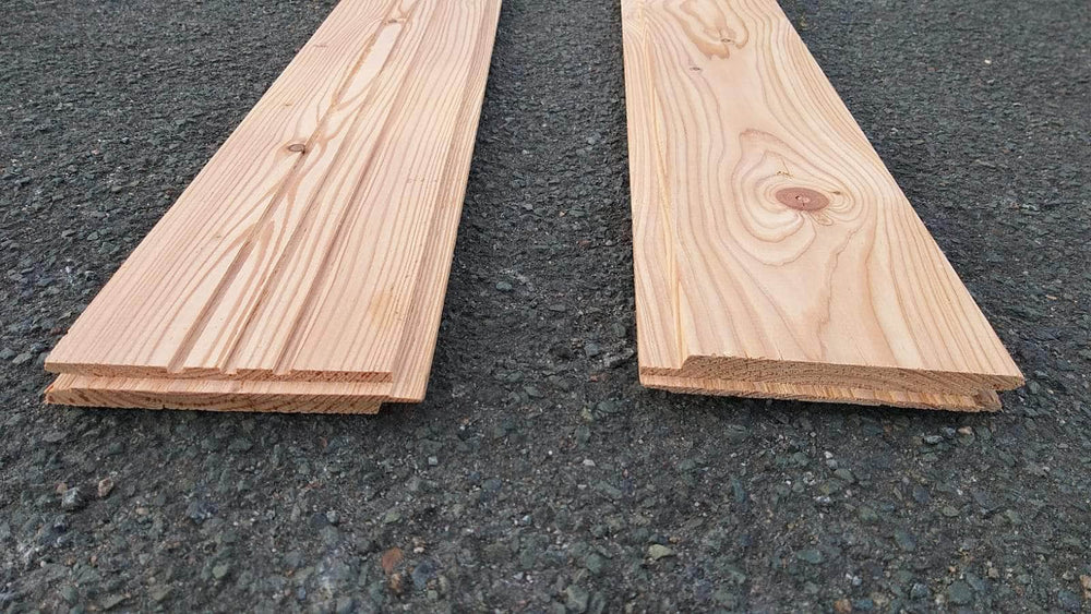 Bardage mélèze des Alpes rainé en bout - 20x135 - L=3m (profil Phenix)