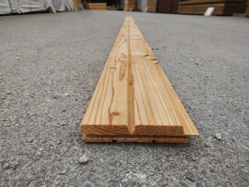 Bardage mélèze des Alpes rainé en bout - 26x135 - L=3m (profil Diablo)