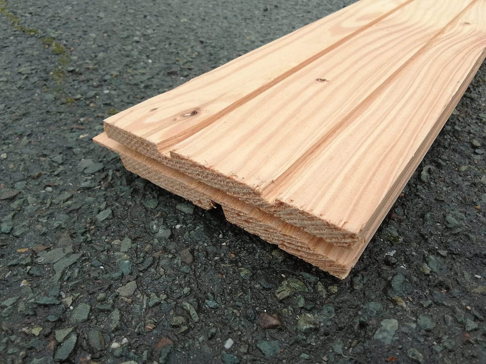 Bardage mélèze des Alpes rainé en bout - 26x135 - L=3m (profil Draco)