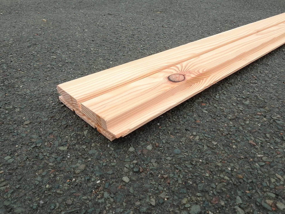 Bardage mélèze des Alpes rainé en bout - 26x135 - L=5m (profil Diablo)