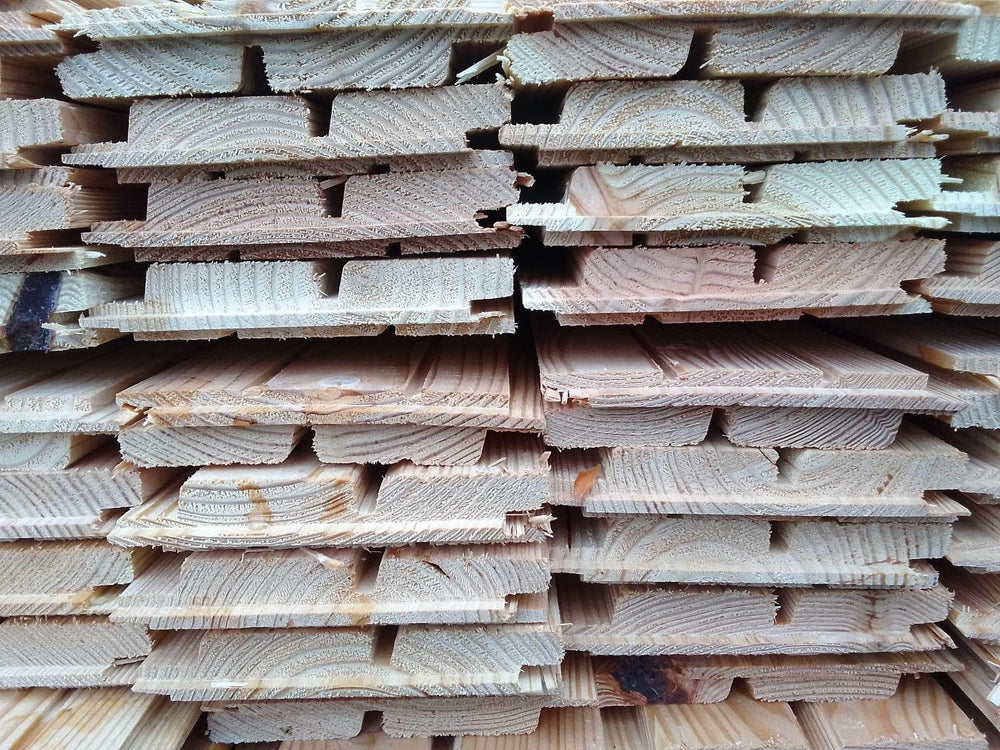 Bardage mélèze des Alpes rainé en bout - 26x135 - L=5m (profil Diablo)