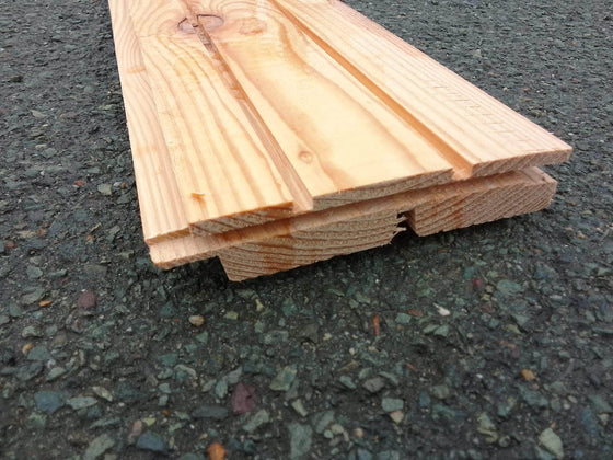 Bardage mélèze des Alpes rainé en bout - 26x135 - L=5m (profil Diablo)