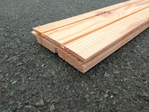 Bardage mélèze des Alpes rainuré en bout - 26x135 - L=4m (profil Diablo)