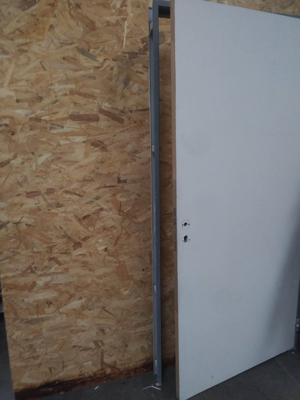Bloc - porte âme pleine blanc - 2085 x 985 x 120 mm poussant gauche - Polyfeu