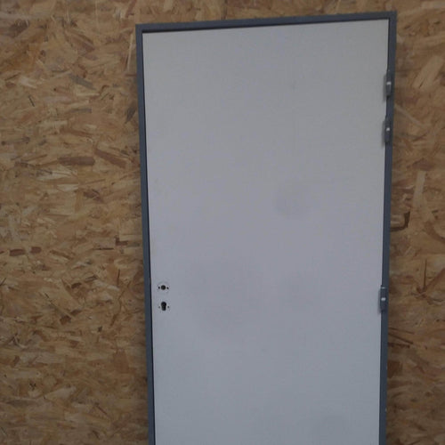 Bloc - porte âme pleine blanc - 2085 x 985 x 120 mm poussant gauche - Polyfeu