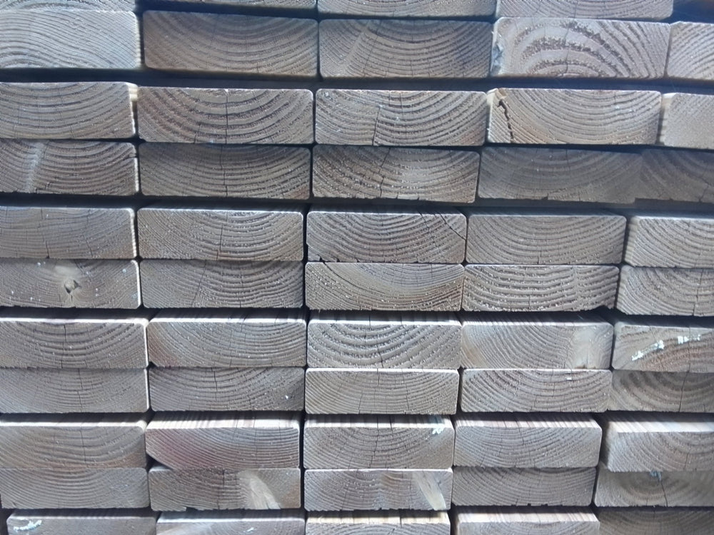 Bois d'ossature douglas imprégné marron classe 3 - 45x145 - L=4m