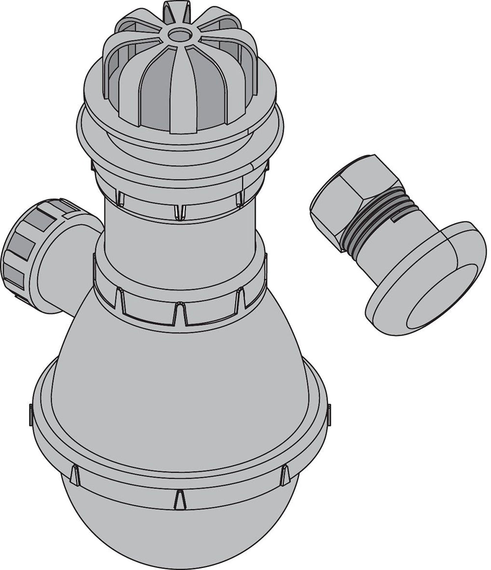 Bonde et siphon pour urinoir COQUILLE 2 en polypropylène réf. E62090 - NF