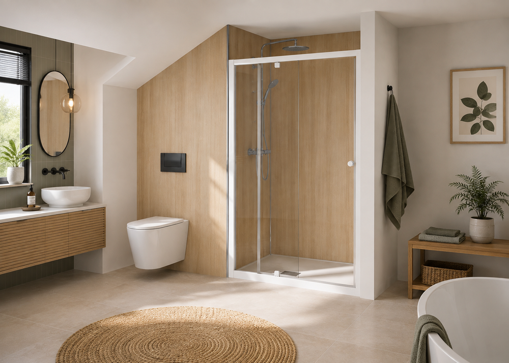 Paroi de douche JAZZ + fixe 90 cm en verre transparent argent mat Réf. L13JPF09030