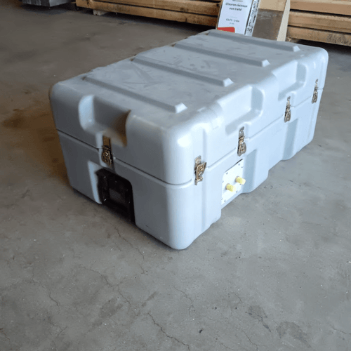 Caisse de transport plastique gris - 840 x 540 x 380 mm