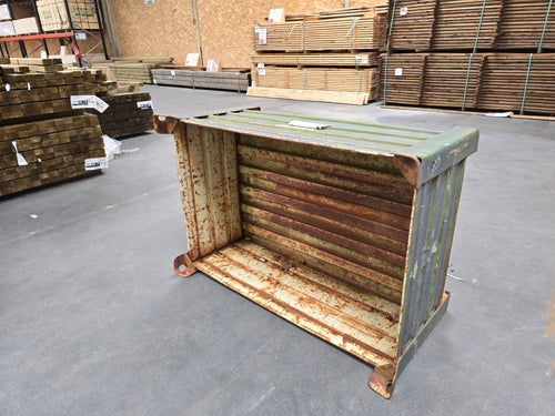 Caisse palette métallique sur pieds empilable - 1200 x 800 x 530 mm