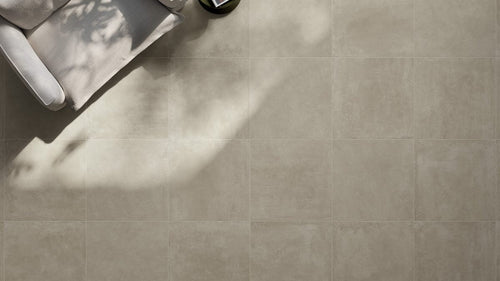 Carrelage extérieur grès cérame rectifié structuré couleur sable - gamme Matic ref L169 - 60x60 - Ep= 20mm - Novoceram