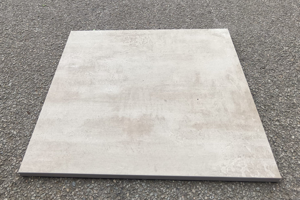 Carrelage extérieur grès cérame rectifié structuré couleur sable - gamme Matic ref L169 - 60x60 - Ep= 20mm - Novoceram