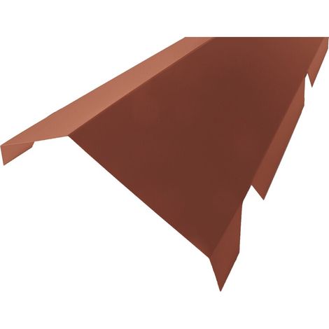 Faitière crantée double pan - Brun Rouge RAL 8012 - longueur 2100mm - SEDPA