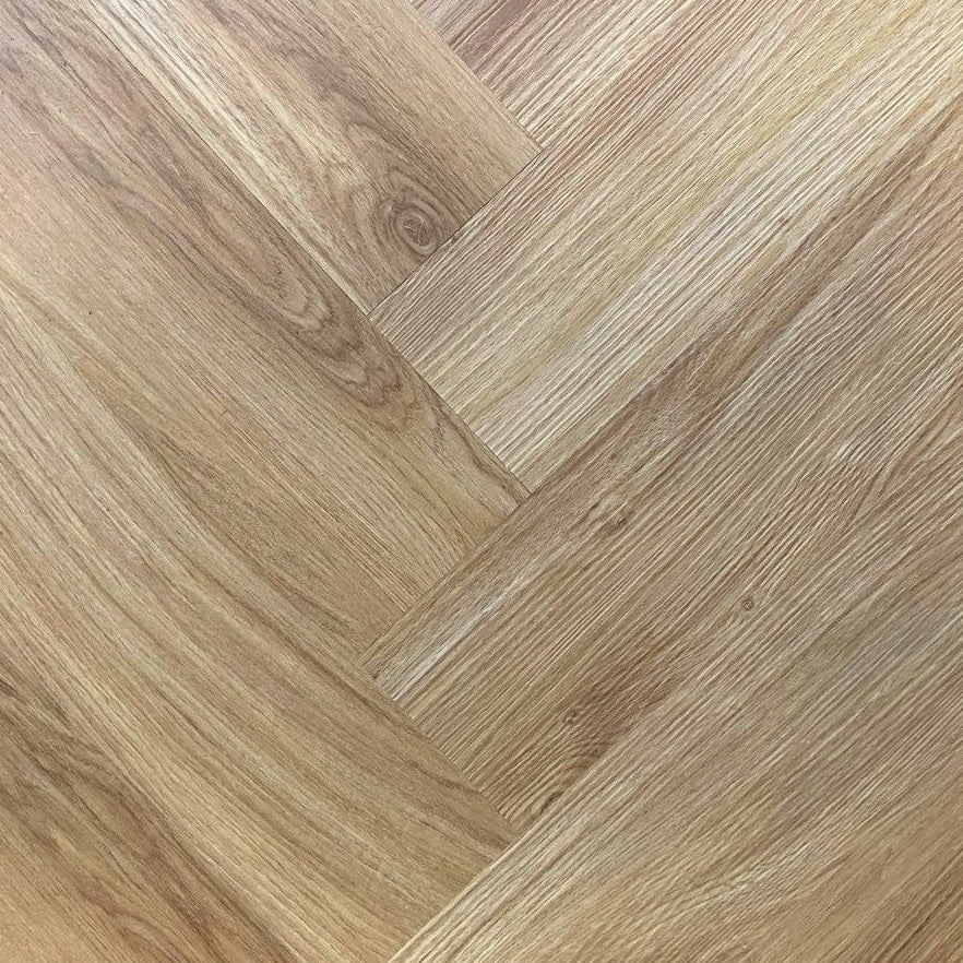 Sol PVC-SPC Baton Rompu Chene chaleureux Herewin usage résidentiel 640 x 128 × 5mm sous-couche intégrée