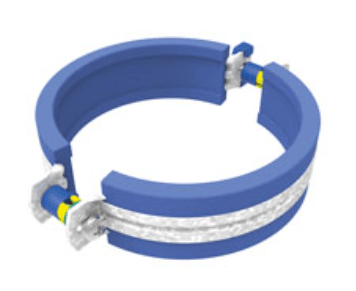 Collier galva avec isolation M8/M10 160 mm Wavin AS+ PP - Réf. 3467016000