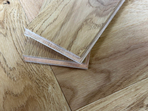 Contrecollé Bâton Rompu chêne européen huilé incolore - 600 x 90 x 14/3 mm - Lonson