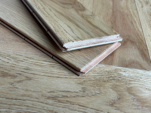 Contrecollé Bâton Rompu chêne européen huilé incolore - 600 x 90 x 14/3 mm - Lonson