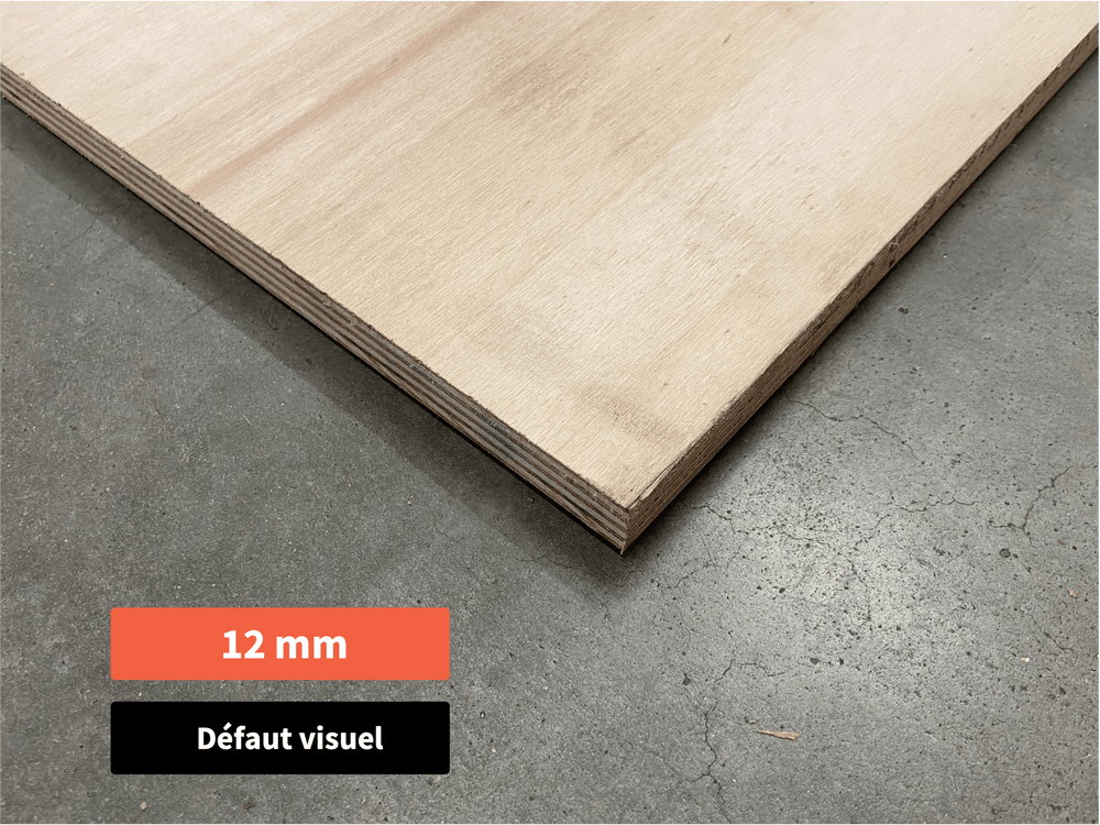 Contreplaqué peuplier - 2500 x 300 x 12 mm (défaut visuel)