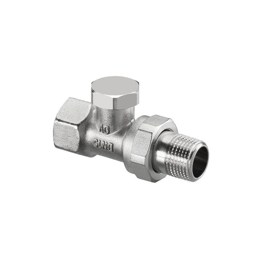 Coude de réglage de radiateur Combi 2 DN 10, PN 10 F, té de réglage, laiton, nickelé, avec préglage/fermeture Réf.1091161