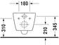 Articonnex Cuvette suspendue 570mm Me by Starck blanc fc, durafix réf : 2528090000 DURAVIT 4021534966736