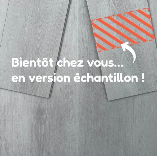 Echantillon de sol PVC clipsable Chêne Gris Béton