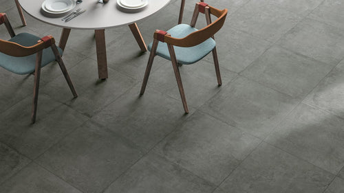 Carrelage extérieur grès cérame rectifié structuré couleur Plomb - gamme Fast ref G337 - 60x60cm - Ep= 20mm - Novoceram