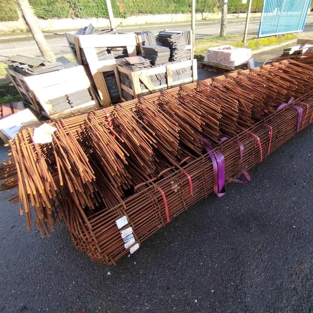 Ferraillage renfort rives de dalles béton, longueur 3m, largeur 40cm, HA 8mm espacement 20cm