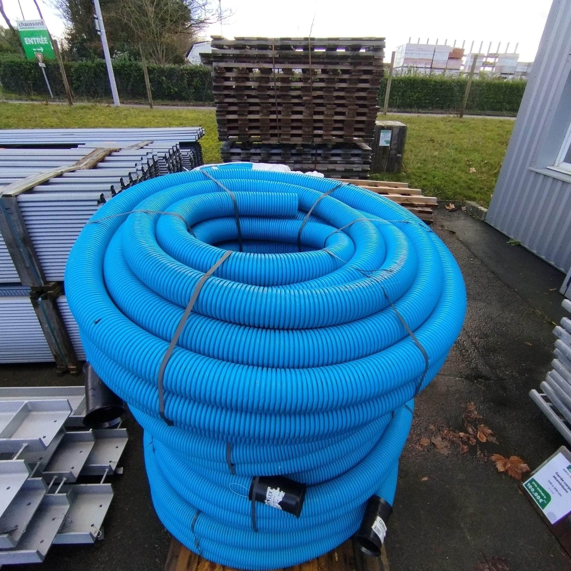 Gaine TPC annelée CABOFLEX D90 50 m bleue