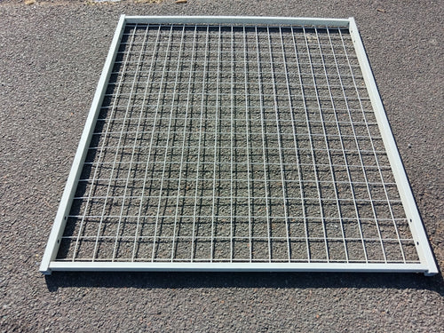 Grille antichute acier blanc - 750 x 1500 x 30 mm